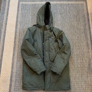 Ben Sherman Dark Green Hooded Field Coat